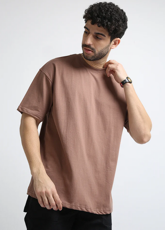 Oversized Regular T-Shirt – Premium Cotton | Brown