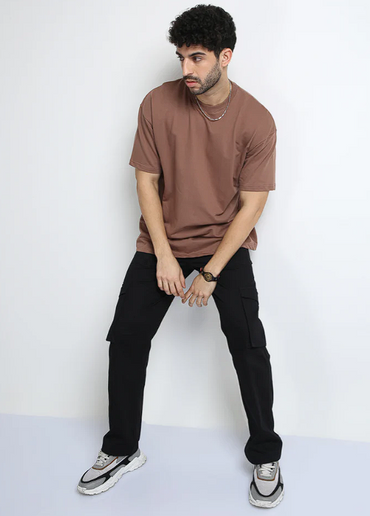 Oversized Regular T-Shirt – Premium Cotton | Brown